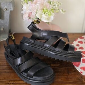 Dr. Martens Black Strappy Sandals